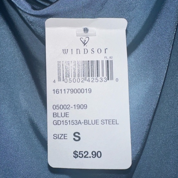 Lillian High Slit Formal Dress Blue from Windsor - Picture 6 of 7